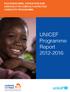PEACEBUILDING, EDUCATION AND ADVOCACY IN CONFLICT-AFFECTED CONTEXTS PROGRAMME. UNICEF Programme Report
