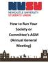 How to Run Your Society or Committee s AGM (Annual General Meeting)