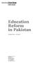 Education Reform in Pakistan