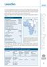 This summary outlines the burden of targeted diseases and program implementation outcomes in Lesotho. AFRICAN REGION LDC LMI
