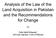 Analysis of the Law of the Land Acquisition in Pakistan and the Recommendations for Change