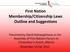 First Nation Membership/Citizenship Laws Outline and Suggestions