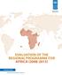 EVALUATION OF THE REGIONAL PROGRAMME FOR AFRICA ( )