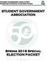 Student Government Association Spring 2018 Special Election Packet