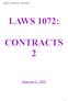 LAWS 1072: CONTRACTS