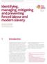 Identifying, managing, mitigating and preventing forced labour and modern slavery