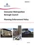 Doncaster Metropolitan Borough Council. Planning Enforcement Policy