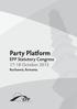 Party Platform EPP Statutory Congress October Bucharest, Romania