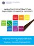 Handbook for international employees of Mahidol University