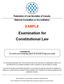 Examination for Constitutional Law