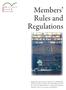 Members Rules and Regulations