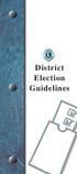 District Election Guidelines
