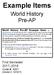 Example Items. World History Pre-AP