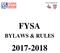 FYSA BYLAWS & RULES
