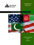 US objectives in Afghanistan. US objectives in Afghanistan : Options for Pakistan