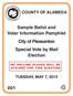 City of Pleasanton Special Vote by Mail
