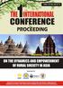 INTERNATIONAL CONFERENCE ON DYNAMICS AND EMPOWERMENT OF RURAL SOCIETY IN ASIA