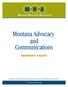 Montana Advocacy and Communications