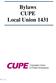 Bylaws CUPE Local Union 1431