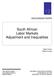 South African Labor Markets Adjustment and Inequalities