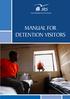 Jesuit Refugee Service Europe. Manual for Detention Visitors