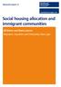 Social housing allocation and immigrant communities