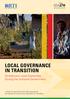 Local Governance in Transition. Zimbabwe s Local Authorities During the Inclusive Government