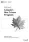 CanadaÕs War Crimes Program