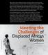 Meeting the Challenges of Displaced African Women