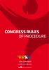 CONGRESS RULES OF PROCEDURE