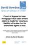 Court of Appeal to hear mortgage fraud case where claim is made for vicarious liability of broker for its dishonest agent s acts