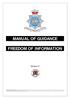MANUAL OF GUIDANCE FREEDOM OF INFORMATION
