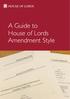 A Guide to House of Lords Amendment Style