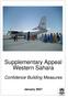 Supplementary Appeal Western Sahara