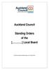 Auckland Council. Standing Orders of the [ ] Local Board