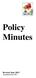 Policy Minutes Revised June 2015 Amendments May 2017