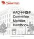 AAO-HNS/F Committee Member Handbook