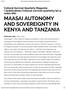 MAASAI AUTONOMY AND SOVEREIGNTY IN KENYA AND TANZANIA