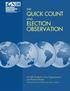THE QUICK COUNT AND ELECTION OBSERVATION