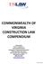 COMMONWEALTH OF VIRGINIA CONSTRUCTION LAW COMPENDIUM
