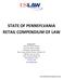 STATE OF PENNSYLVANIA RETAIL COMPENDIUM OF LAW