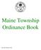 Maine Township Ordinance Book