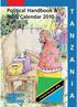 T A N Z A N I A. Political Handbook & NGO Calendar 2010