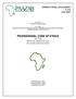 PROFESSIONAL CODE OF ETHICS OF THE AFRICAN ASSOCIATION OF ZOOS AND AQUARIA