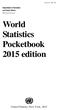 World Statistics Pocketbook 2015 edition