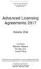 Advanced Licensing Agreements 2017