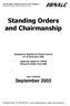 Standing Orders and Chairmanship