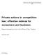 Private actions in competition law: effective redress for consumers and business