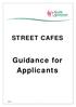 STREET CAFES Guidance for Applicants