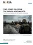 TWO YEARS ON FROM THE MINSK AGREEMENTS: THE POLITICAL DYNAMICS OF THE CONFLICT IN UKRAINE